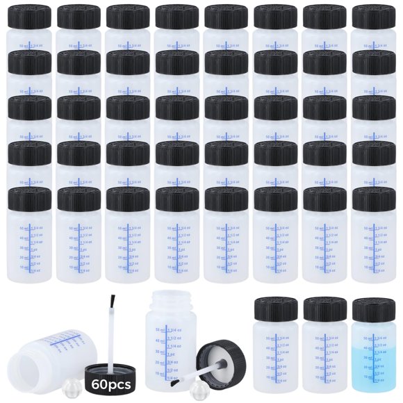 Botellas Lnrueg 60 unidades 60 ml para retoque de pintura con pincel