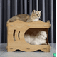 thumbnail image 1 of Rascador Estilo Casa Cueva Para Gatos Xl Doble Rascado, 1 of 2