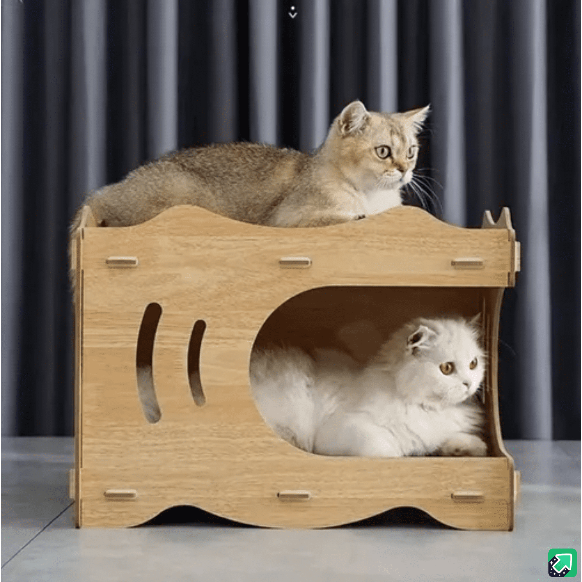 Rascador Estilo Casa Cueva Para Gatos Xl Doble Rascado