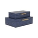 thumbnail image 2 of Shagreen Boxes Cheungs Lusan, azul marino, madera y vinilo hechos a mano, 2 of 9