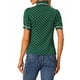 thumbnail image 3 of INSPIRE CHIC Blusa de lunares para mujer de regreso a clases con cuello Peter Pan, lazo en el cuello, manga abullonada, camisa vintage, verde oscuro, talla S, 3 of 6