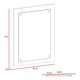 thumbnail image 4 of Espejo de Baño Rectangular 50x70 cm con Marco de Madera Roble y Blanco, 4 of 5