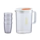thumbnail image 1 of Jarra de agua resistente al calor para , jarra de agua con tapa , blanco tazas blanco con 3 tazas, 1 of 5