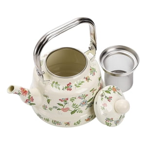 Magideal - Hervible De Agua De Esmalte Tetera Turca De Tetera Multifuncional De Esmalte Floral Resistente Bote De Café Para Acampar El Picnic De La Casa Al Aire