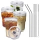 thumbnail image 1 of Juego de 4 tazas de café helado HIGIINC de 16 onzas con tapas y pajitas, 1 of 9