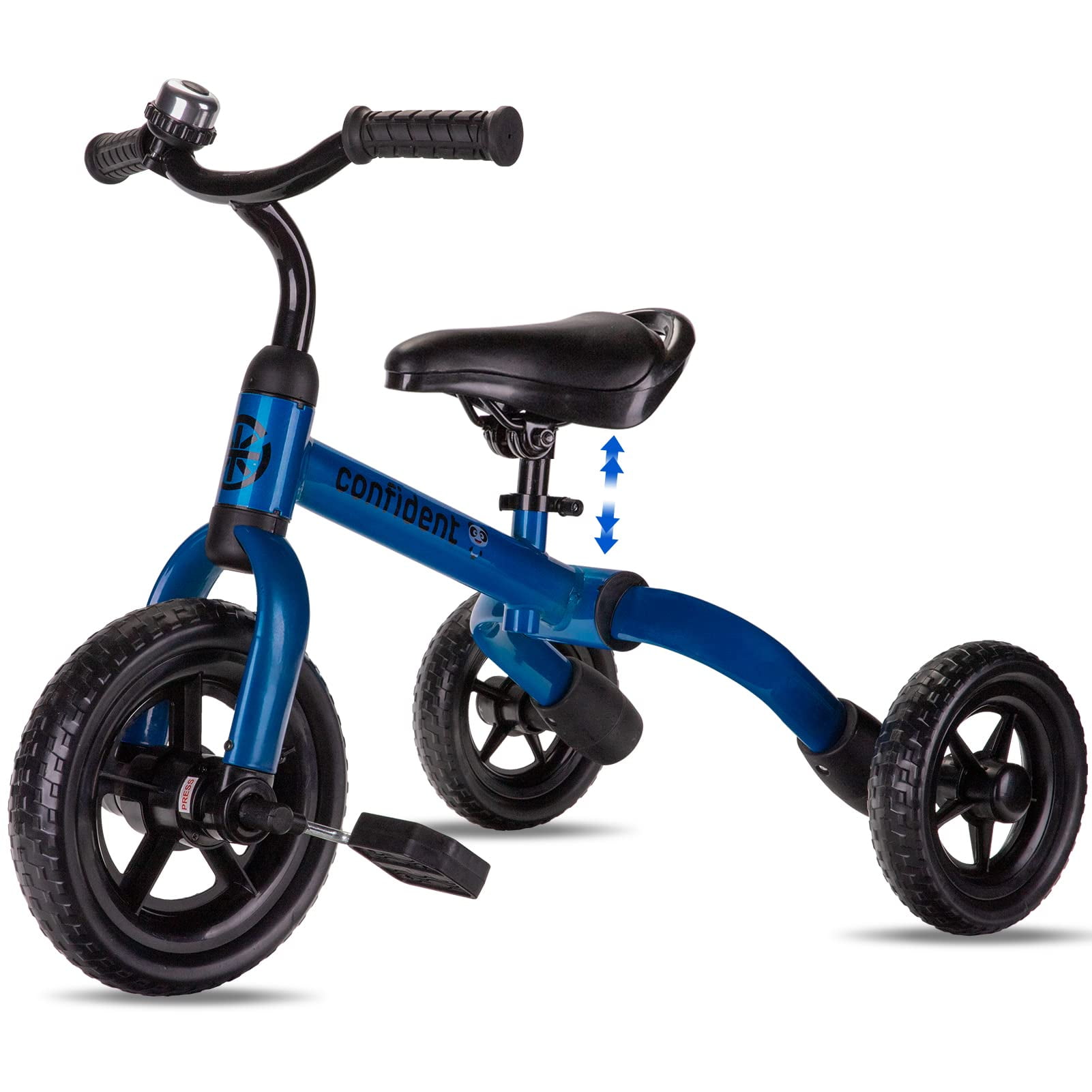 Triciclo Bebé 3 En 1 – Bicicleta Sin Pedales Con Asiento Y Manillar Ajustables, Pedales Desmontables, Para Niños De 18 Meses A 4 Años, En Amarillo