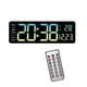 thumbnail image 2 of Reloj De Pared Grande Con Control Remoto Calendario Temporización De Temperatura Pantalla LED Cian, 2 of 3