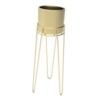 Magideal - Macetero De Metal Con Soporte, Centros De Mesa, Jarrones De Mesa Decorativos, Soportes De Metal, Macetero De Mediados De Siglo Para Decoración De Mesa Dorado