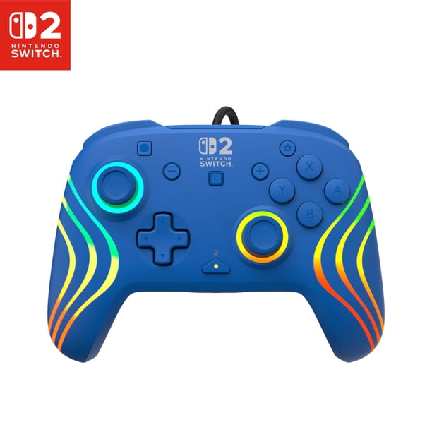 Controlador de videojuegos Turtle Beach Afterglow Wave con cable y RGB para Nintendo Switch 2
