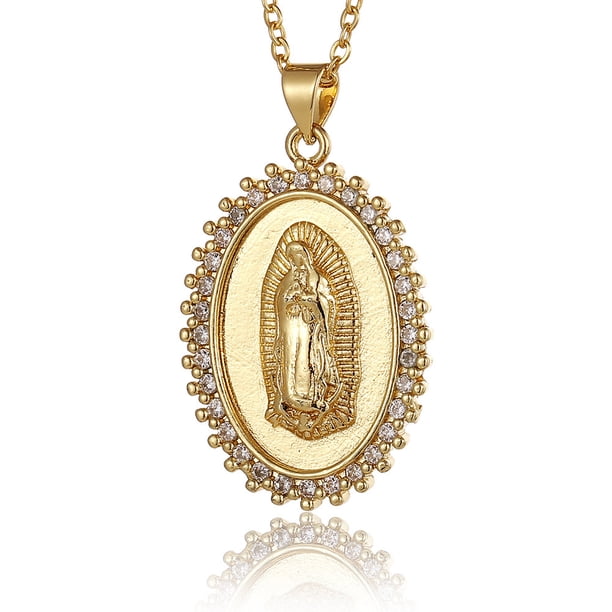 Gorgeous Women's Copper Virgin Mary Pendant Necklace - Perfect Holiday Gift for Believers!