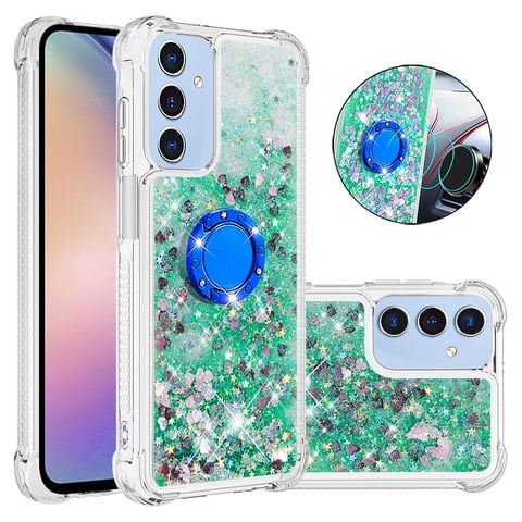 Foxdock Funda Glitter Líquida Para Samsung Galaxy A26 5G Con Anillo Brillante, Tpu Antichoques Y Esquinas Reforzadas, Soporte