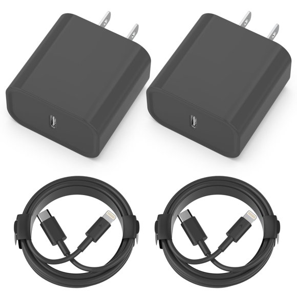 Cargador QUZUDN 20 W USB‑C 2‑pack + cable