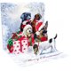 thumbnail image 1 of Tarjeta de felicitación Up With Paper 13 cm Perros de Navidad, 1 of 2