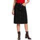 thumbnail image 1 of INSPIRE CHIC Falda de Jean para Mujer Regreso a Clases Cintura Alta Línea A Elástica en la Espalda Casual Hasta la Rodilla Falda de Mezclilla XL Negro, 1 of 6