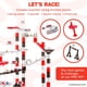 thumbnail image 3 of Set Marble Run Racing Marble Genius 125 piezas para niños, 3 of 9