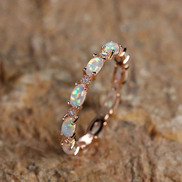 Exquisite Opal Ring for Women - Perfect Engagement, Wedding, and Valentine's Gift