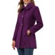 thumbnail image 4 of INSPIRE CHIC Abrigo de Invierno para Mujer con Cuello Abatible y Botonadura Simple con Bolsillos XL Púrpura, 4 of 8
