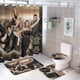 thumbnail image 1 of Chica chismosa-theme 4-Piece Shower Curtain Set with Rugs, Waterproof Bathroom Decor Set Includes Bath Mat, U-Shaped Rug, Toilet Lid Cover and Curtain with Hooks, 1 of 6