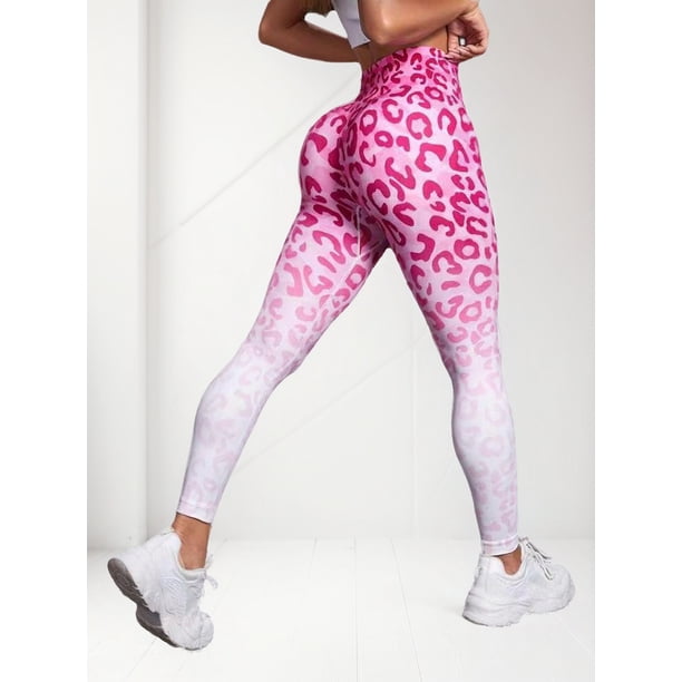 Leggins Deportivos Mujer Levanta Cola Estampado Leopardo