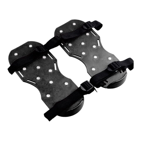 Ioensy - Zapatos De Aireador De Césped, Zapatos De Clavos De Instalación Gratuita Para Patio, Suelo Negro