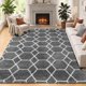 thumbnail image 1 of Alfombra de área ONASAR 183x254 cm Gris y Blanco Geométrico, 1 of 9