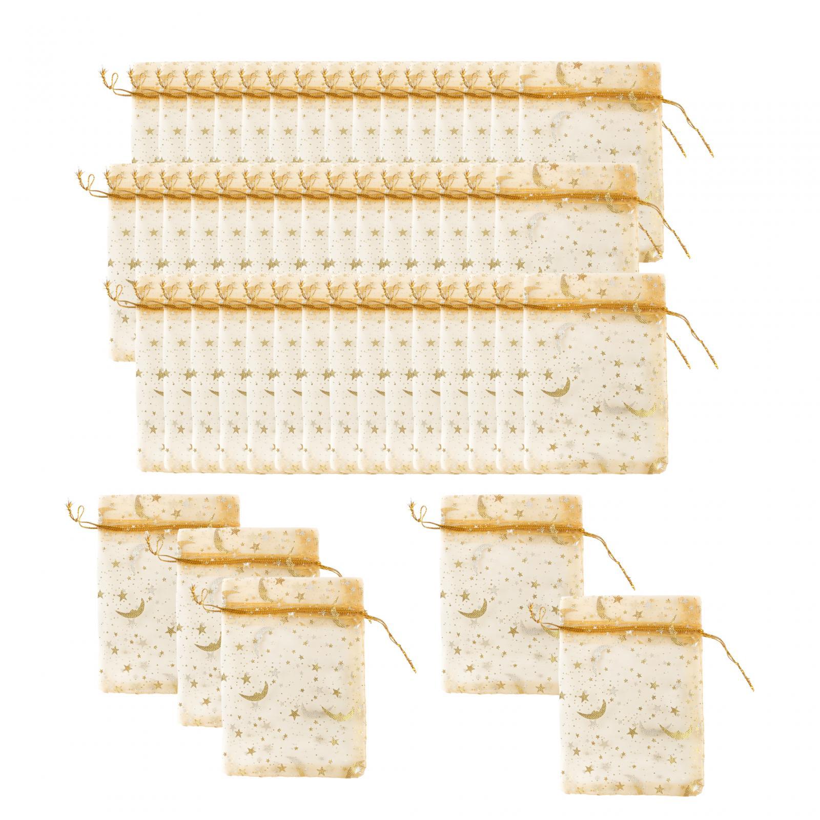 Bothyi - 50 Bolsas De Organza Con Cordón, Bolsas De Organza Para Bodas, Festivales De Dulces