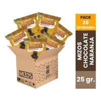 Mizos - Galleta De Arroz Chocolate - Naranja 25Grs.