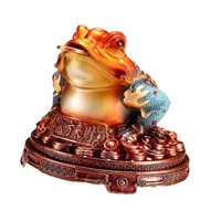 Bothyi - Figura De Sapo De La Fortuna Y La Riqueza Según El Feng Shui, Escultura De Resina Para La Mesa De Entrada, Estilo B