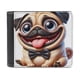 thumbnail image 1 of Pug Cartera de Cuero PU para Hombres, Tarjetero Bifold Delgado, Cartera Minimalista de Cuero Sintético Suave, 1 of 6