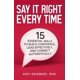 thumbnail image 1 of Libro "Say It Right Every Time" (publicado de forma independiente), 1 of 1
