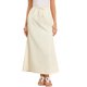 thumbnail image 1 of INSPIRE CHIC Falda Maxi para Mujer Casual Cola de Sirena Cintura Elástica Cordón Abertura Trasera Faldas Largas Acampanadas XS Beige, 1 of 6