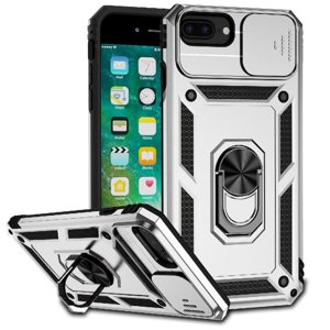 Estuche Gangxun Para Iphone 7 Plus/8 Plus, Soporte Giratorio 360°, Estilo Mecánico Y Magnético