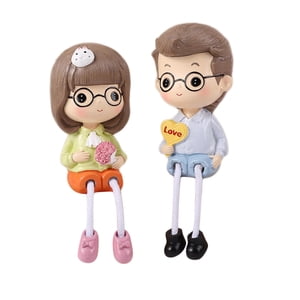 Bothyi - 2 Uds Pies Colgantes Muñecas Estatua Figurita Decorativa Encimera De Oficina Stylea