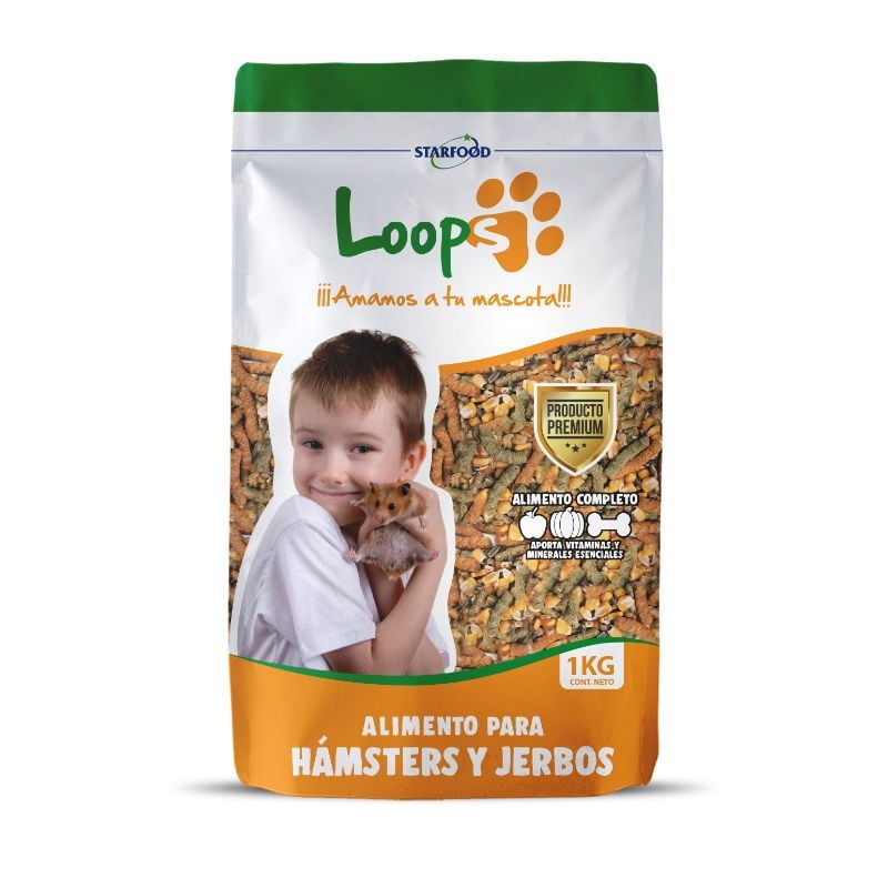 Alimento Para Hámsters Y Jerbos Bolsa 1 Kg Loops