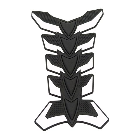 Magideal - Protector De Tanque De Combustible De Gas Y Aceite, Adhesivo De Espina De Pescado, Adhesivo Universal Para Tanque De Combustible Blanco