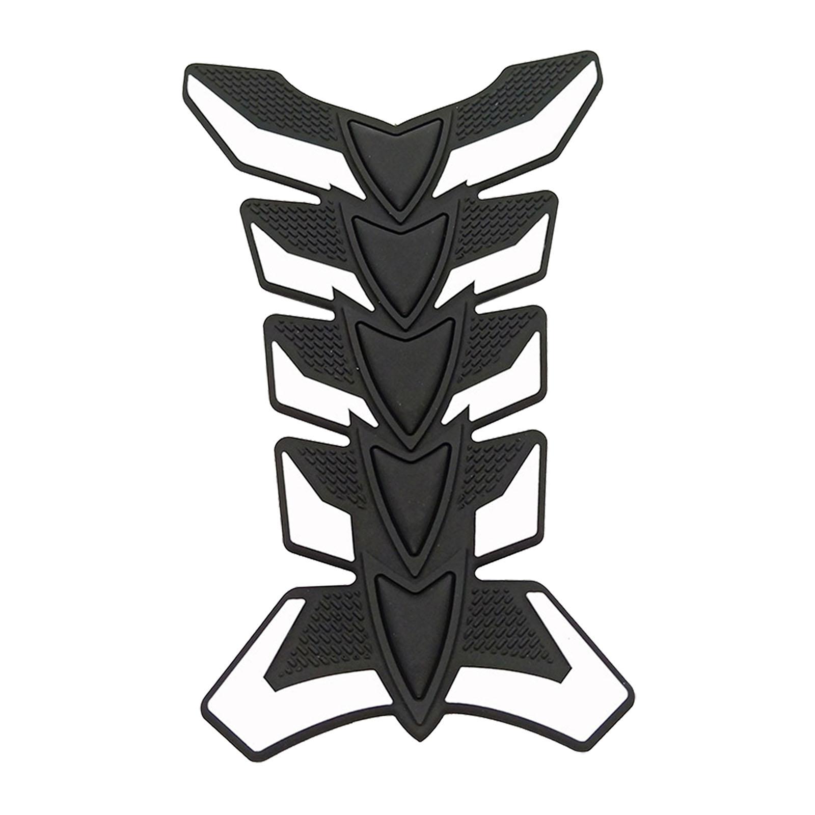 Magideal - Protector De Tanque De Combustible De Gas Y Aceite, Adhesivo De Espina De Pescado, Adhesivo Universal Para Tanque De Combustible Blanco