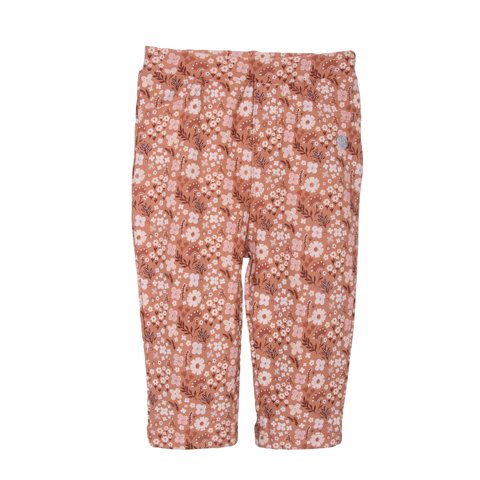 Pillin - Calza Bebé Niña Estampado Floral Ocre