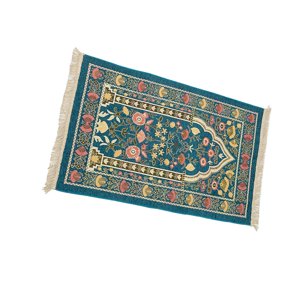 Bothyi - Alfombra De Oración Bordado De Peregrinación Tradicional Estilo Nacional Para El Estudio Hogar Verde