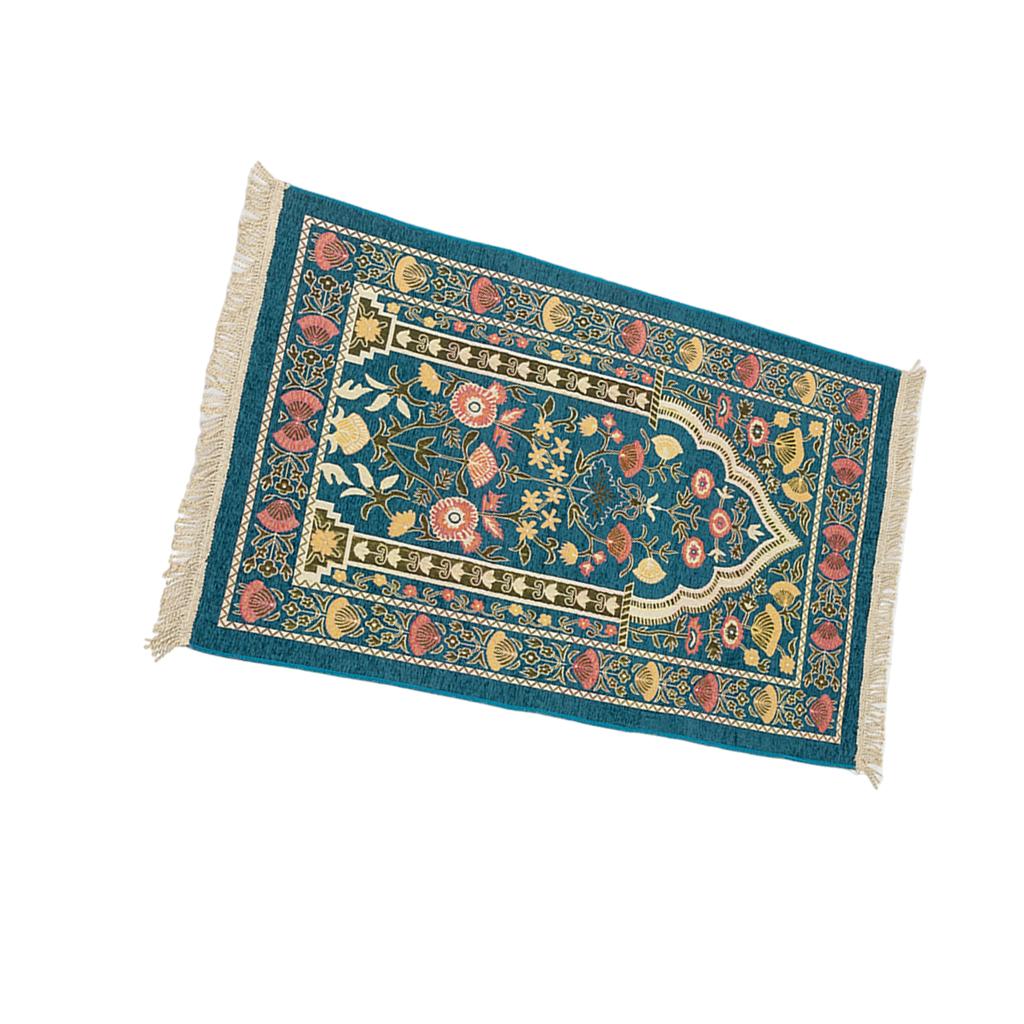 Bothyi - Alfombra De Oración Bordado De Peregrinación Tradicional Estilo Nacional Para El Estudio Hogar Verde