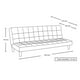 thumbnail image 5 of Futon Turin Lino Gris Oscuro, 5 of 5