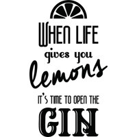 Rienda Libre Graphics - Decomural When Life Gives You Lemons Open The Gin Ws-41459