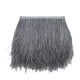 thumbnail image 3 of Pluma De Avestruz Fringe Trim Traje Costura Artesanía Decoración 9-15cm Gris Claro, 3 of 5