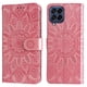 thumbnail image 1 of Funda tipo cartera FOXDOCK para Samsung Galaxy M53 5G , diseño girasol en relieve, cuero PU, cierre magnético, soporte y tarjetero, 1 of 5