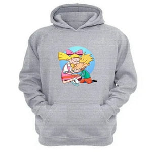 Genérico - Polerón Canguro Hola Arnold Gris Claro Talla S Unisex