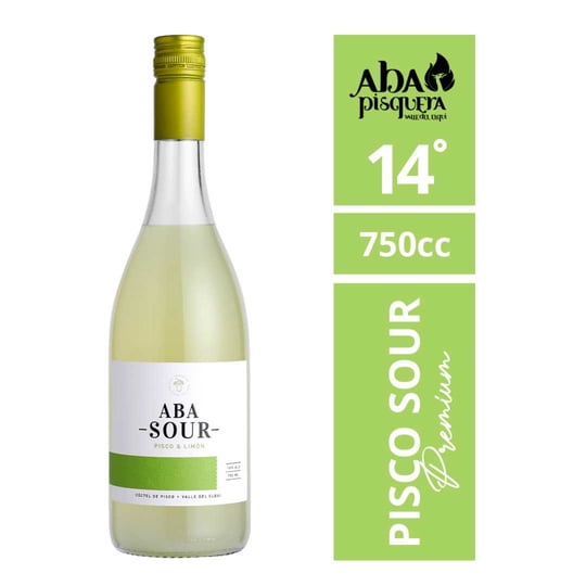Cóctel Pisco Sour Limón 14° Botella 750 ml Aba