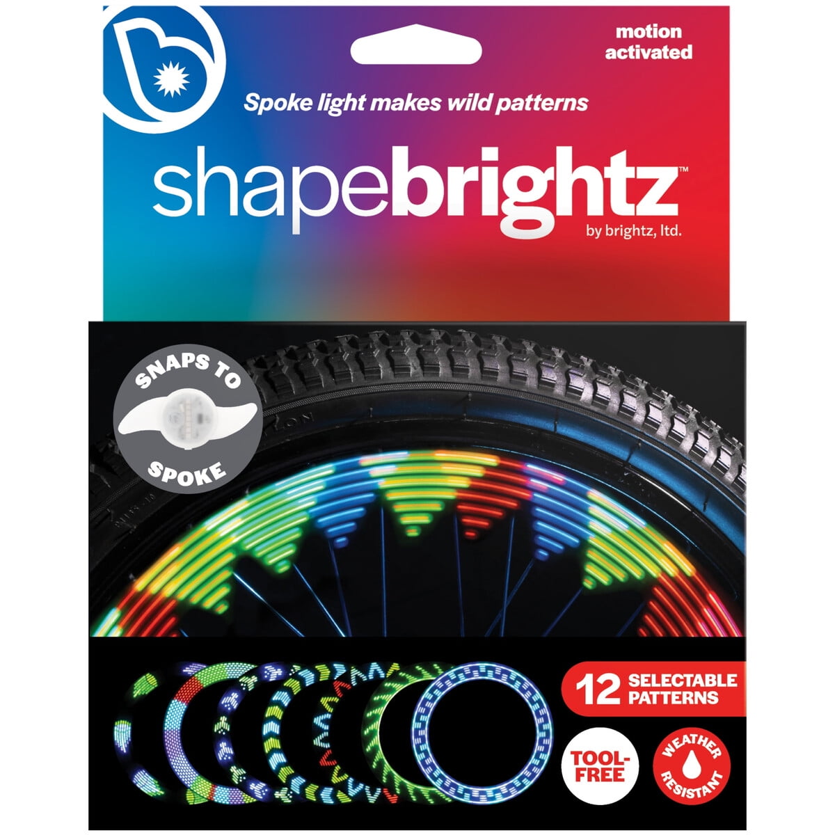 Luz Led Brightz Shapebrightz Rayos Bicicleta Multicolor