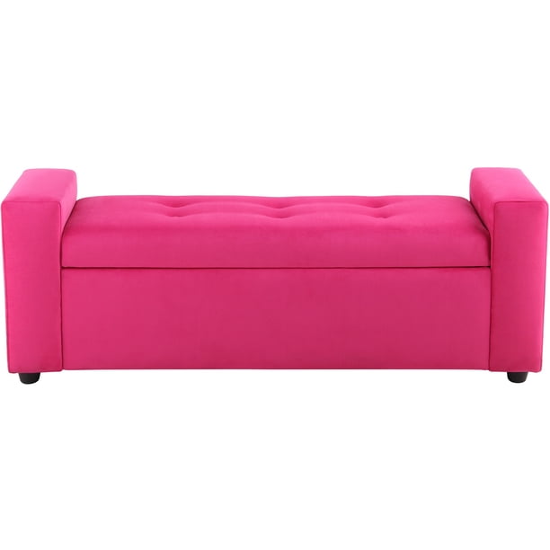 Banqueta Baul Lawin 2c Felpa 30 Fucsia