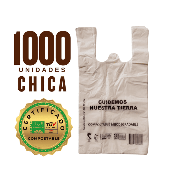 Bolsa Compostable y Biodegradable | 36x40 cm | 1000 unidades