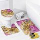 thumbnail image 4 of Santos de Oro-theme 4-Piece Shower Curtain Set with Rugs, Waterproof Bathroom Decor Set Includes Bath Mat, U-Shaped Rug, Toilet Lid Cover and Curtain with Hooks, 4 of 6