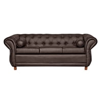 Ruzam Mobel - Sofá 3 Cuerpos Chesterfield Chocolate